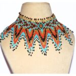 Joyashub Intricate Beaded Choker Necklace - Multicolor Tribal Design