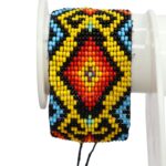 Joyashub Handcrafted Wide Beaded Friendship Bracelet Ethnic Pattern