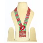 JOYASHUB Handcrafted Red Rose Beaded Necklace with Fringe Detail